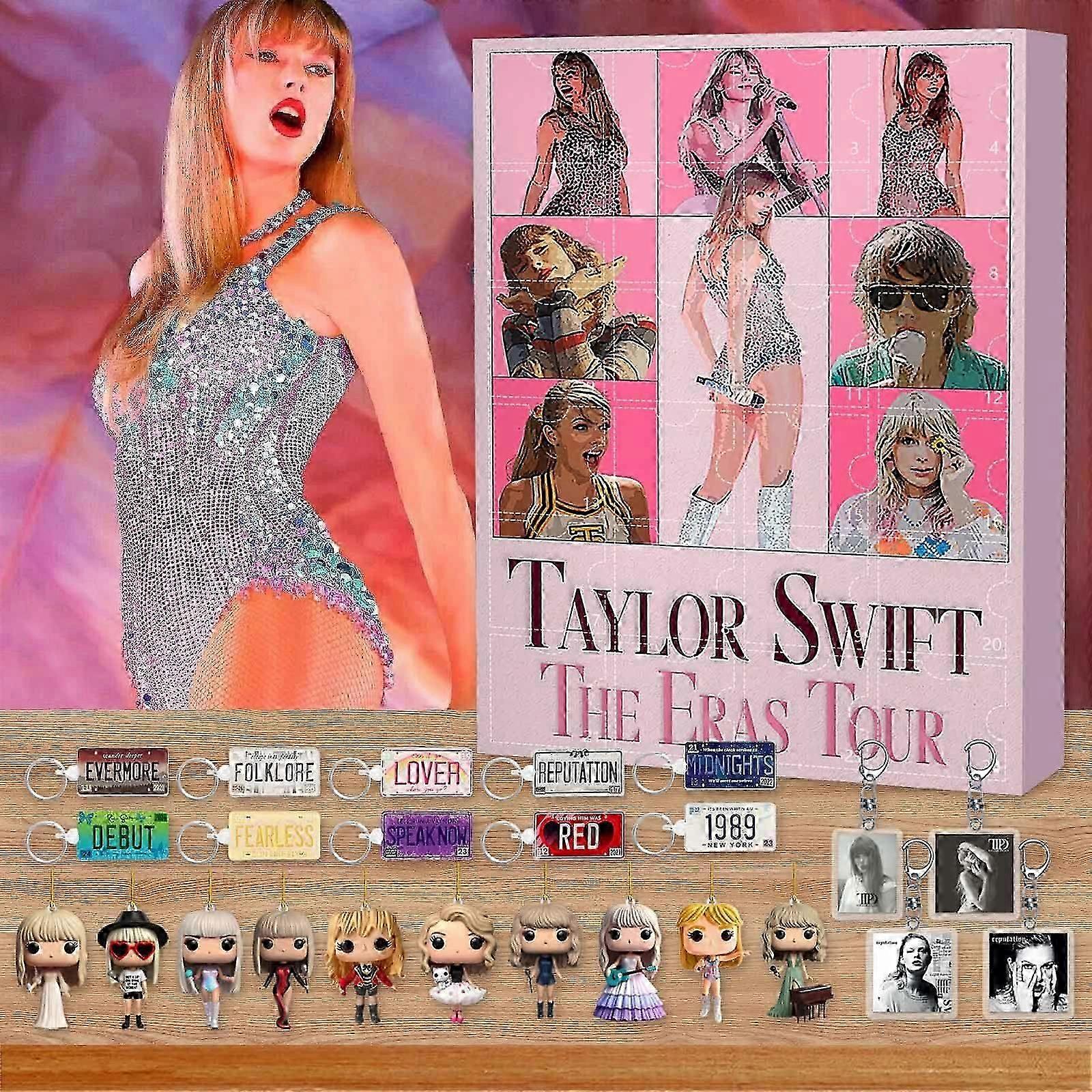 2025 Christmas Advent Calendar - Taylor Swift 24 Days Countdown Calendar Stray Kids peripheral blind box Acrylic Ornaments, Reusable Christmas Tree De