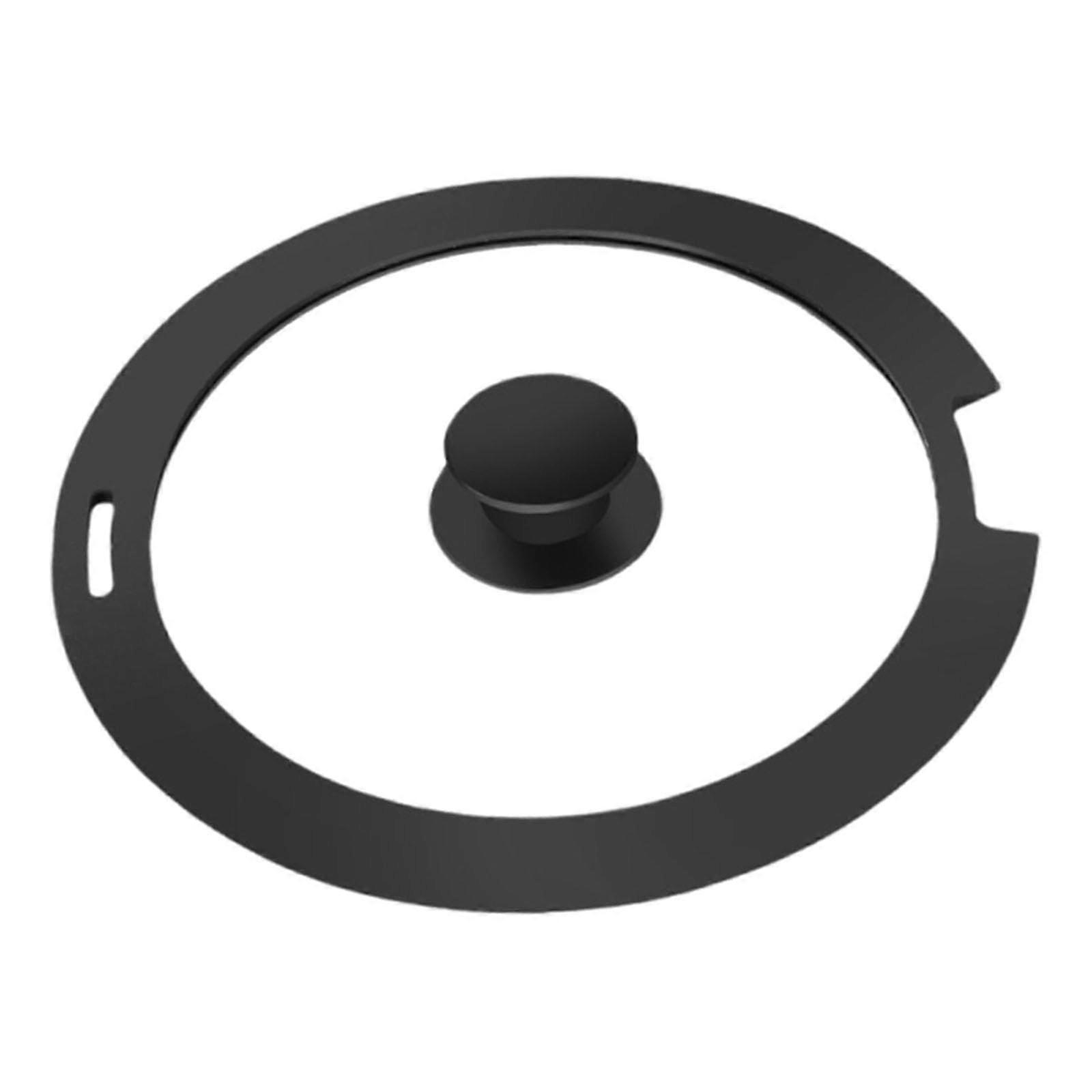 Silicone Pan Lid with Rim for Frying Pans and Pots, Heat Resistant, Black Small