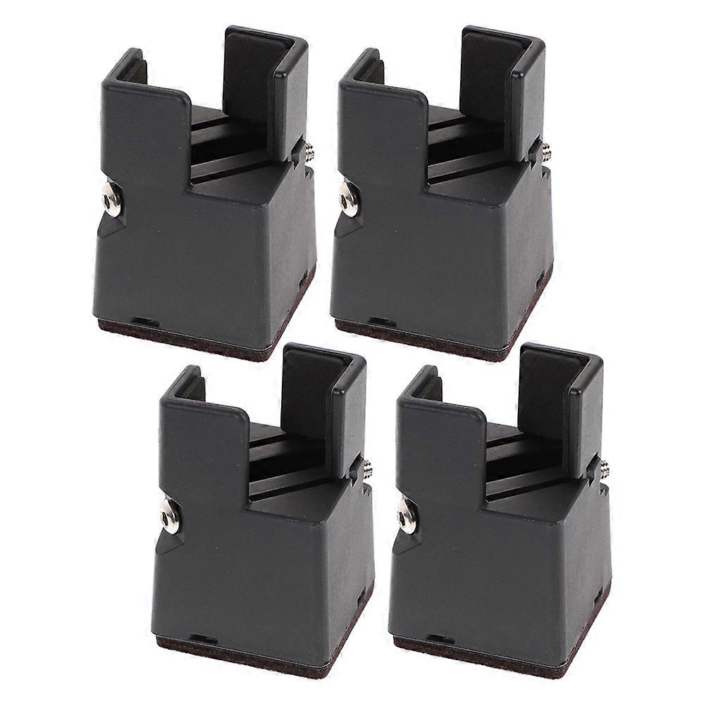 Furniture Risers Adjustable Bed Risers Heavy Duty Clamp 4Pcs Black Cushions