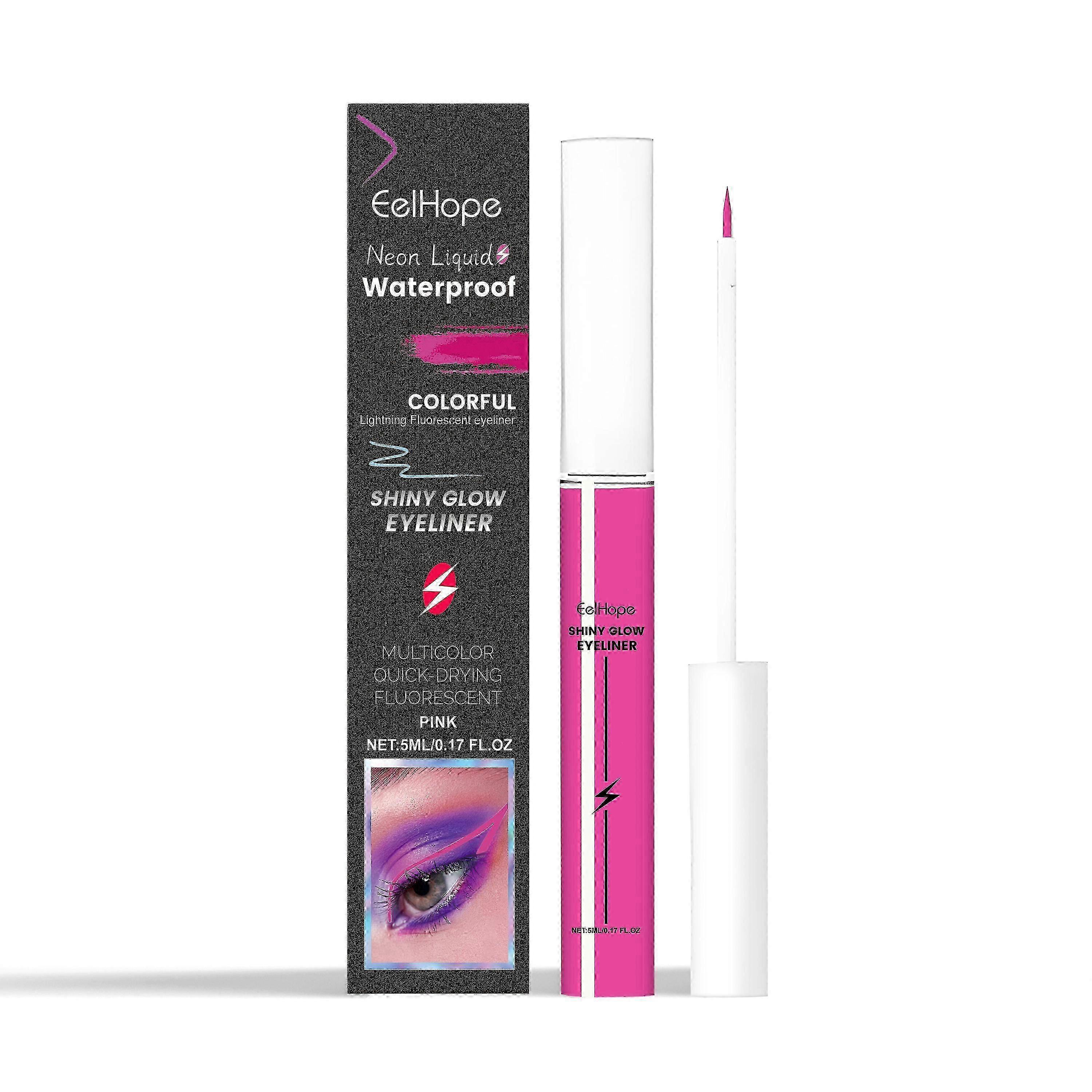 Pink Fluorescent Liquid Eyeliner - Long-lasting, Moisturizing, Smooth Application