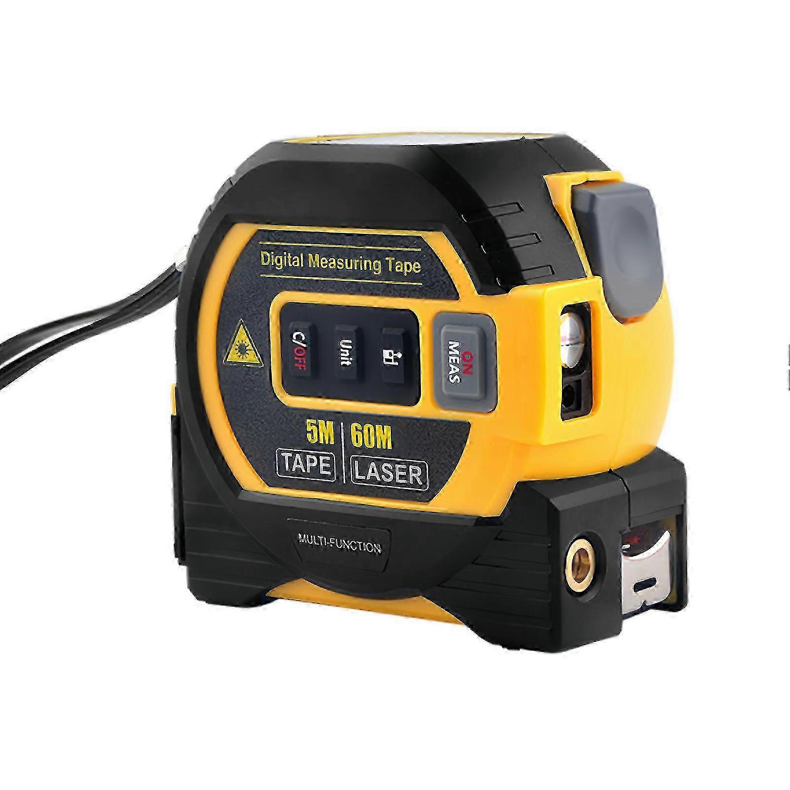 Measuring Tape Infrared Tape Measuring Tool with Self-Locking Device Digital Display Accurate Measurement Compact Size Portable 3-in-1 Measuring Tool