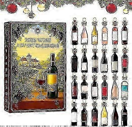 Wine Advent Calendar 2025, Alcohol Advent Calendar 2025 for Adults, 24 Mini Bottles of Red & White Wine Christmas Advent Calendar, Gift for Wines Love