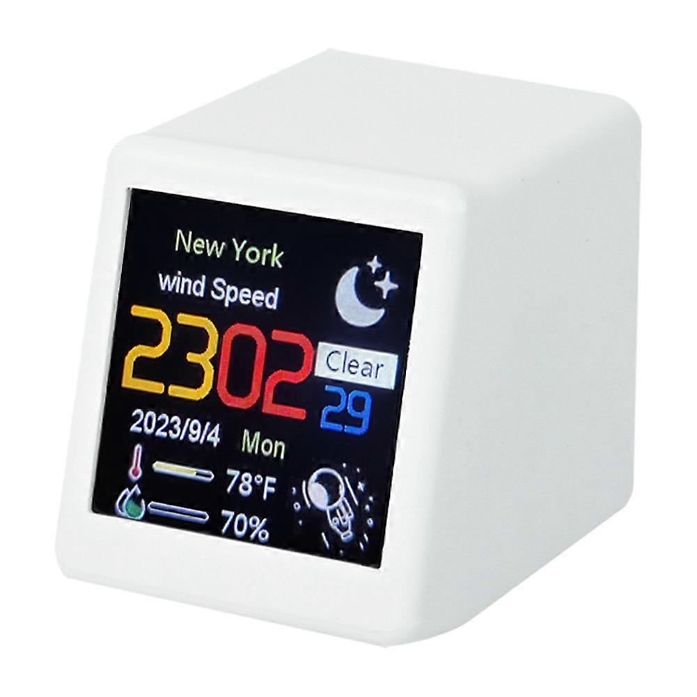 Smart WIFI Weather Station Clock DIY Cute GIF Animations Desktop Decoration Electronic Album Function MINI Clock B