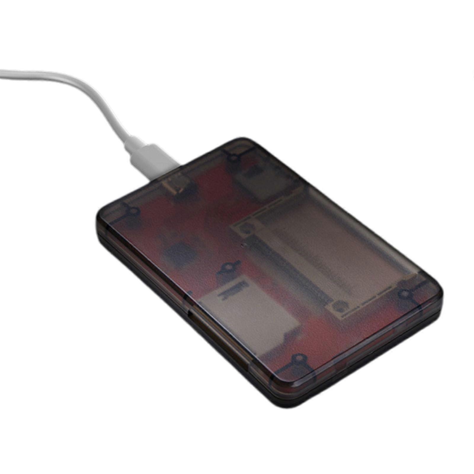 USB2.0 Card Reader Multiple Card Reader Memory Card Reader Adapter with Indicator Light Camera Card Reader  translucent