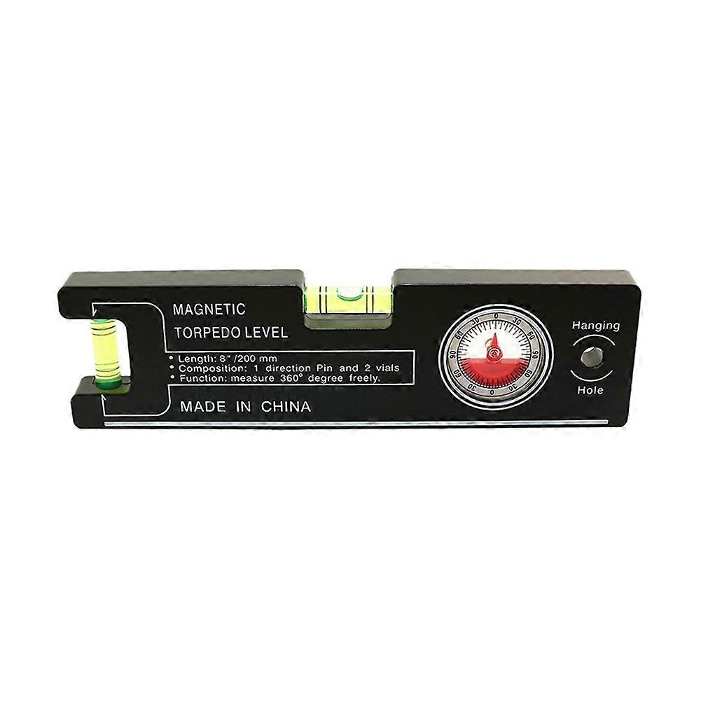 High Precision 200mm Magnetic Level Ruler ABS Millimeter Scale Angle Gauge Level Building Measuring Leveler Tools