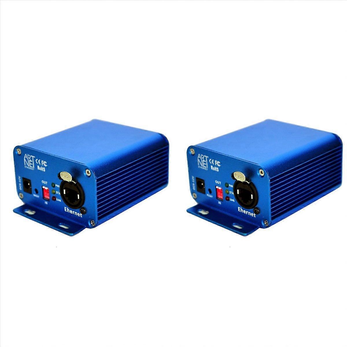 2X ArtNet 1024 2 Port Bidirectional ArtNet Converter Standard DMX512 Output RJ45 Net Connector Sulit