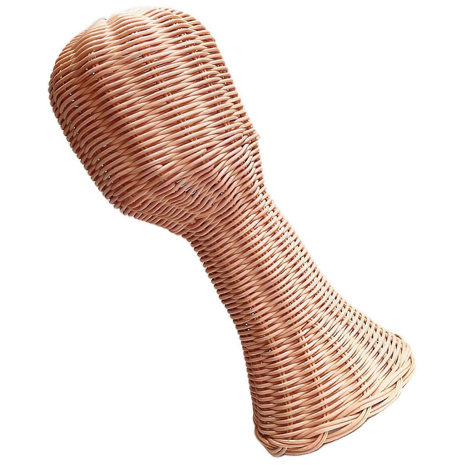 Rattan Hat Stand for Boho Headwear Display and Storage, Woven Organizer 16x47.5x39cm Style C