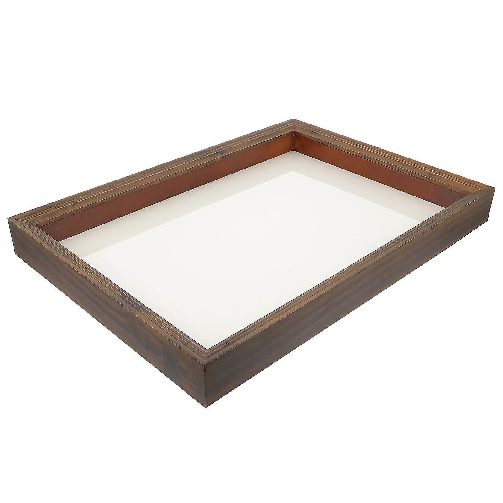 Dried Flowers Display Case Shadow Box Frame For Adults Keepsakes Storage In Rectangular Wood Style 1Pack