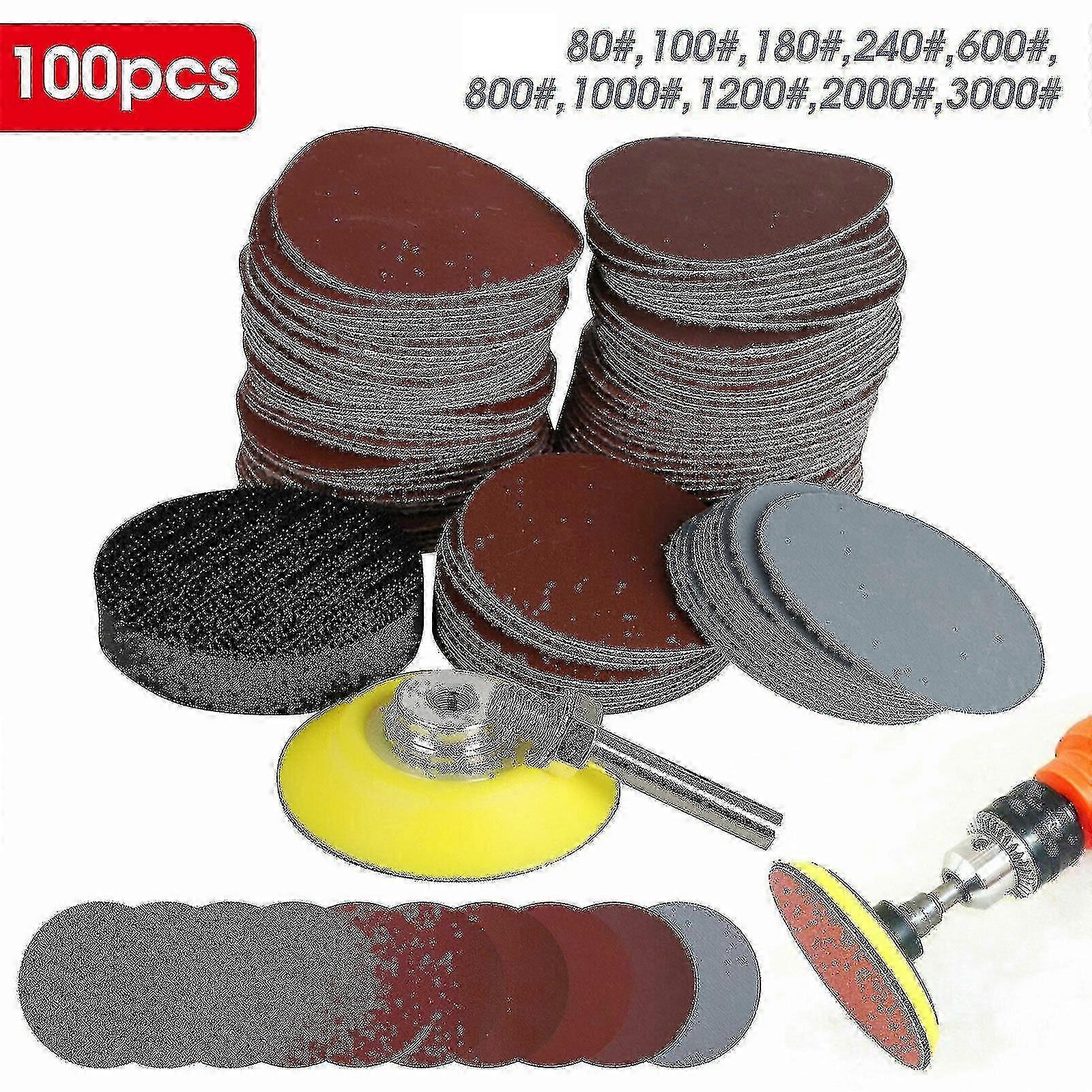 Sand Paper Disc Hook Loop Backer Pad - Compatible With Drill
