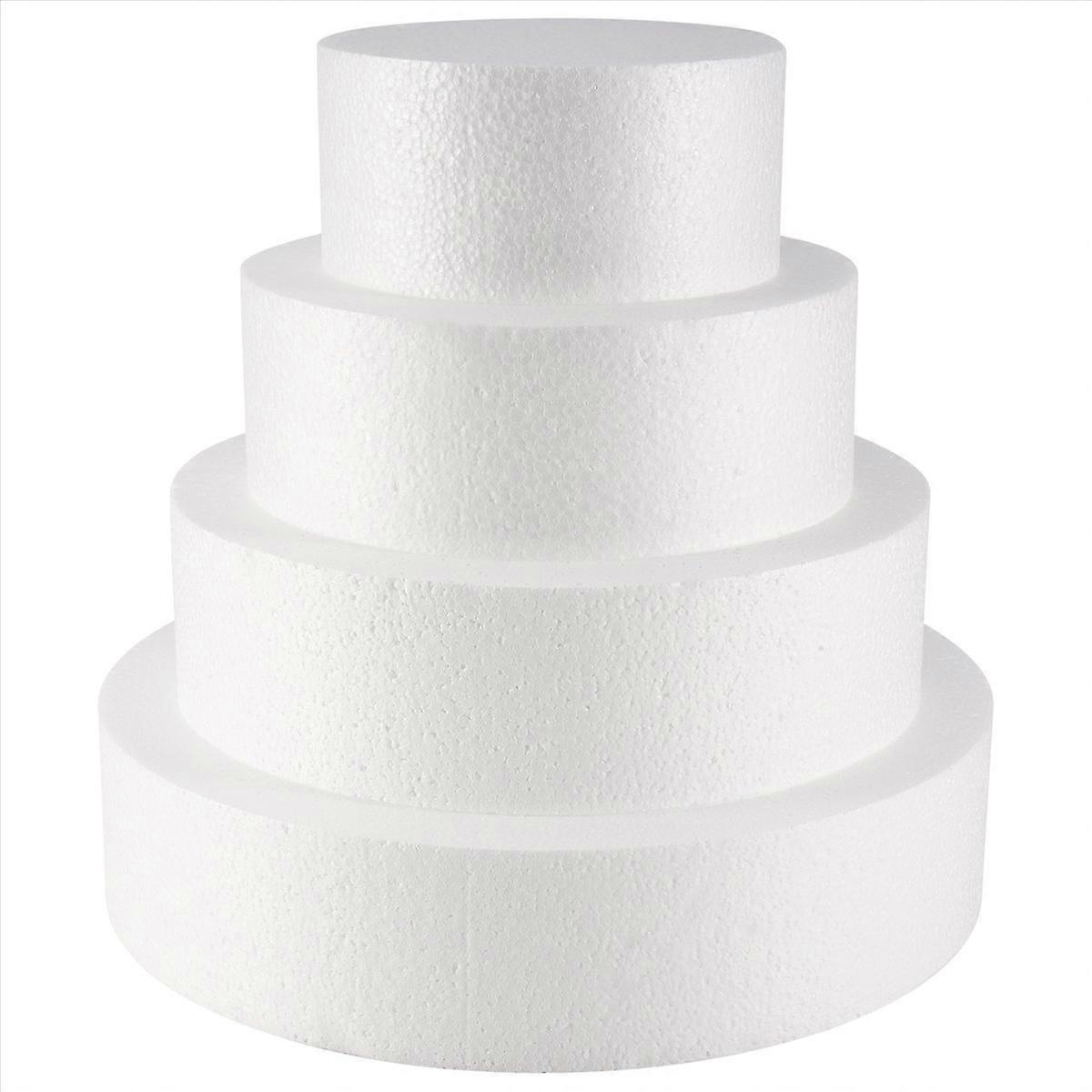 4 Pack Foam Cake Dummy for Decorating and Wedding Display,Sculpture