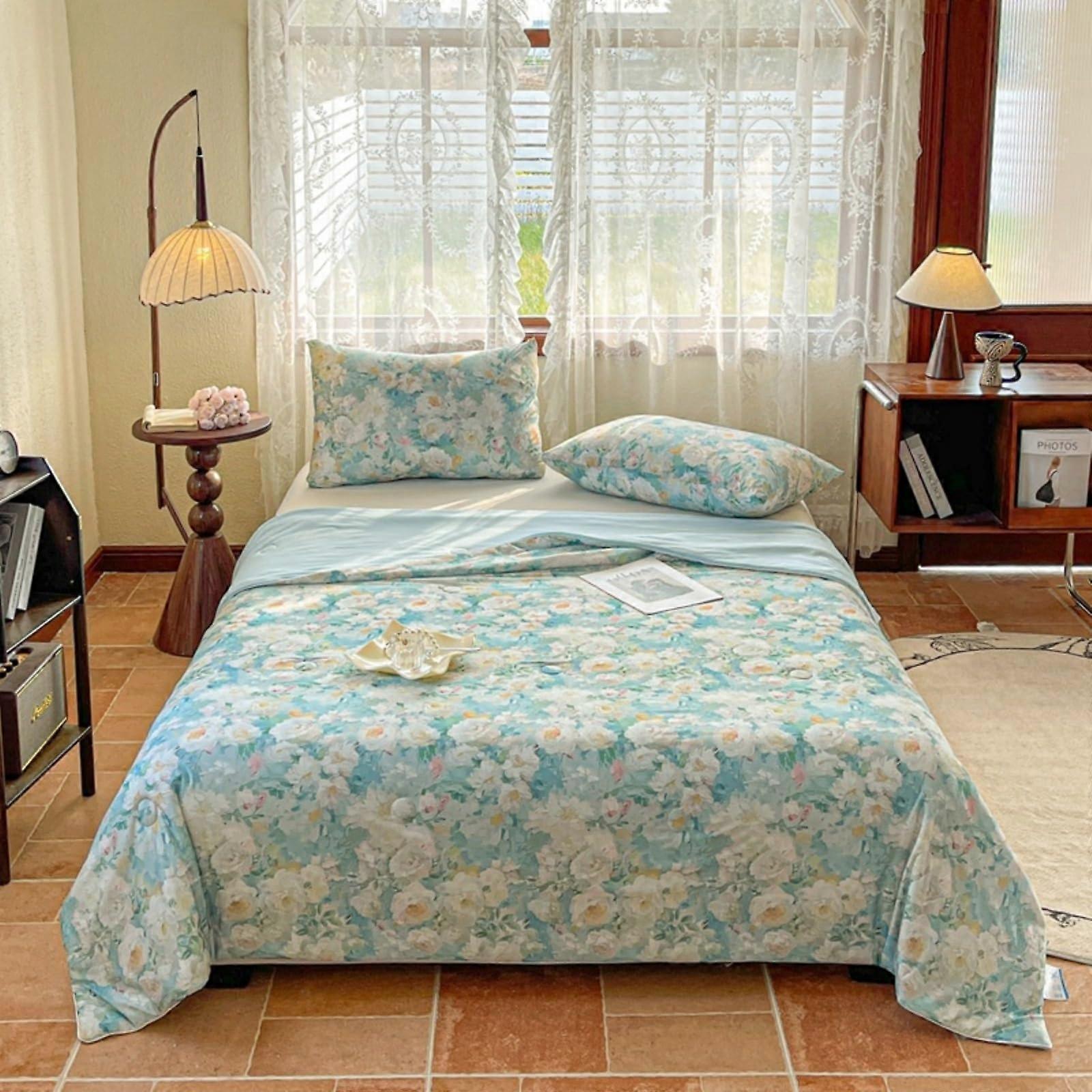 Lightweight Summer Duvet 2.5 Tog Quilted Bedspread Flower Patchwork Comforter Blanket 200x230cm