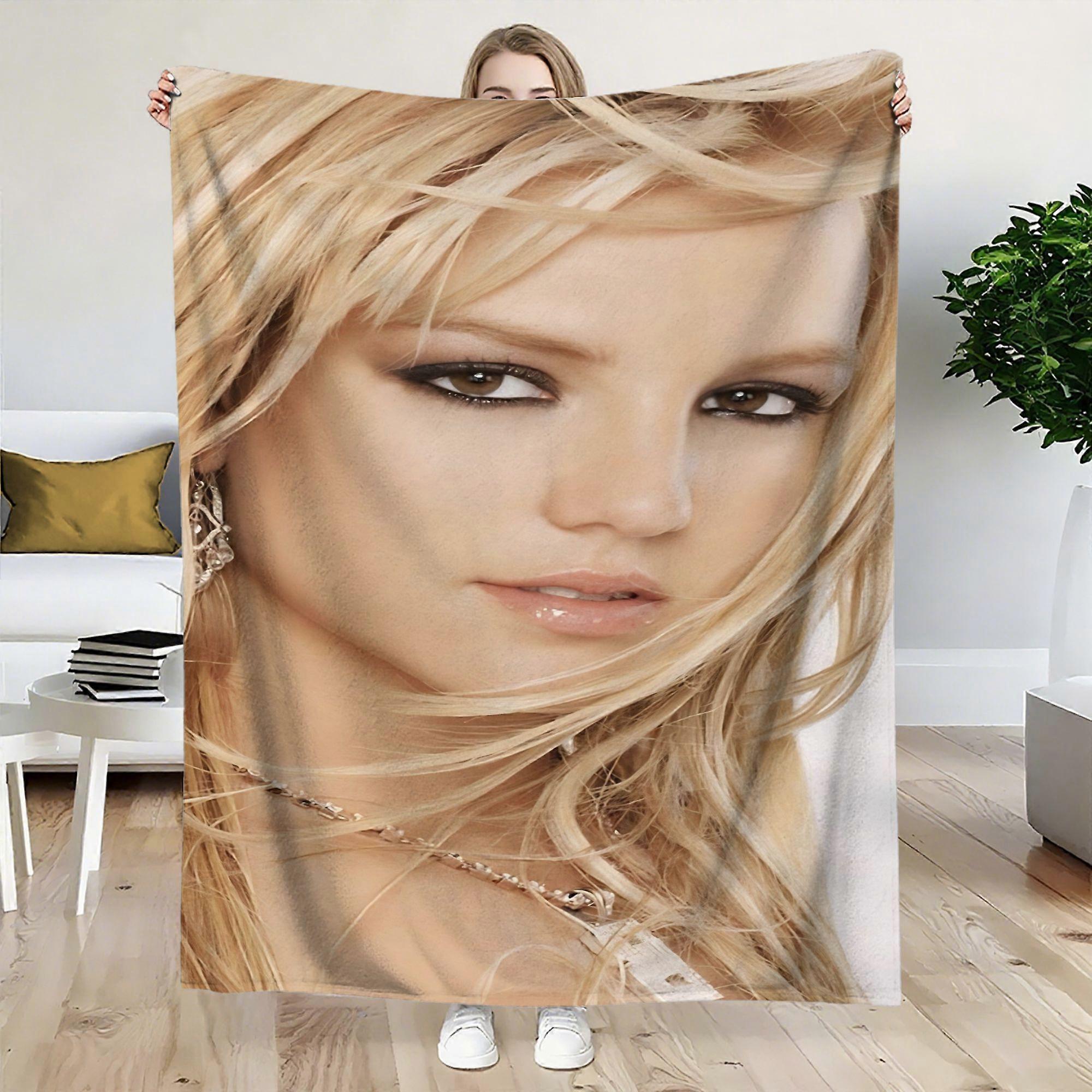 Flannel Blanket - Bold and Charming Style, All-Season Use, Mixed Colors, Cartoon Theme, Polyester, Suitable for Sofa/Off-RFVCX27