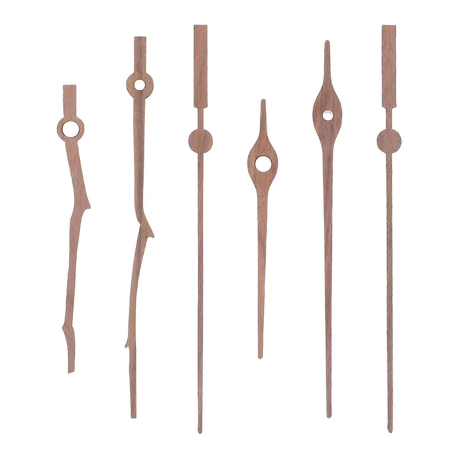 Black Walnut Clock Hands Wood Replacement for Accurate Timekeeping 2Sets