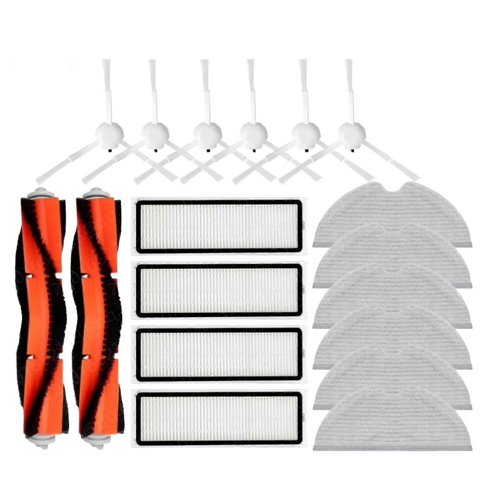 Robot Vacuum Accessories Kit with HEPA Filter Compatible with 1C 2C 1T F9, 18 PCS Brushes and Mop Pads