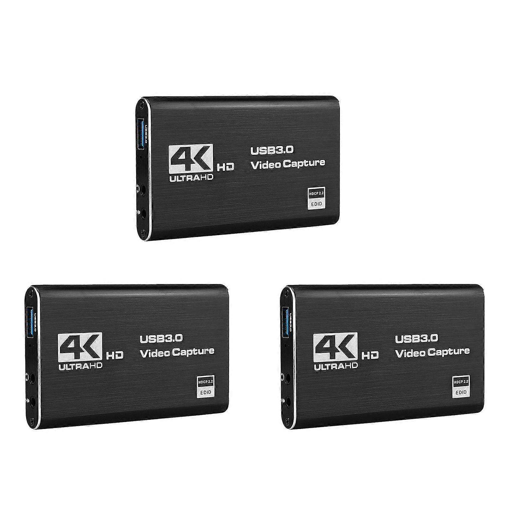 3X HDMI Video Capture Card 4K Screen Record USB3.0 1080P 60FPS Game Capture Device