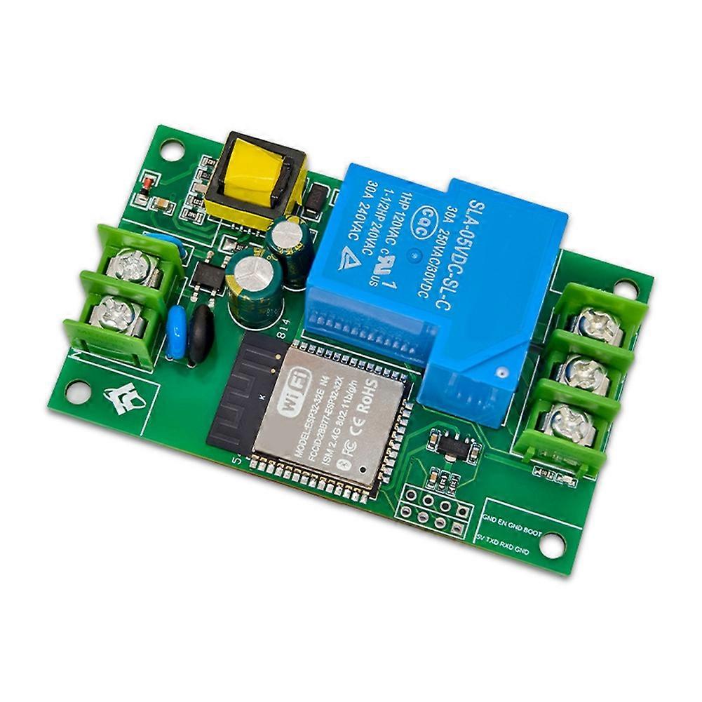 ESP32 1-Channel 30A Relay Module AC220V Power Supply WIFI Bluetooth Relay Module Development Board
