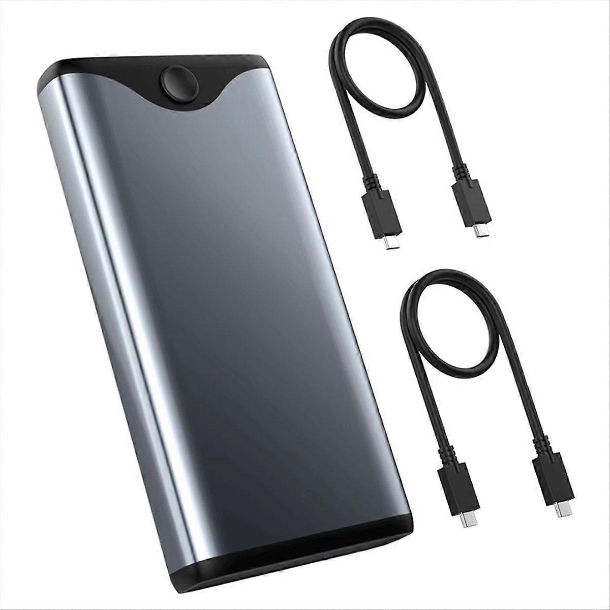 Dual Bay M.2 NVMe SATA SSD Enclosure USB3.2 Gen2 Type-C 10Gbps NVMe 5Gbps SATA Supports Up to 8TB