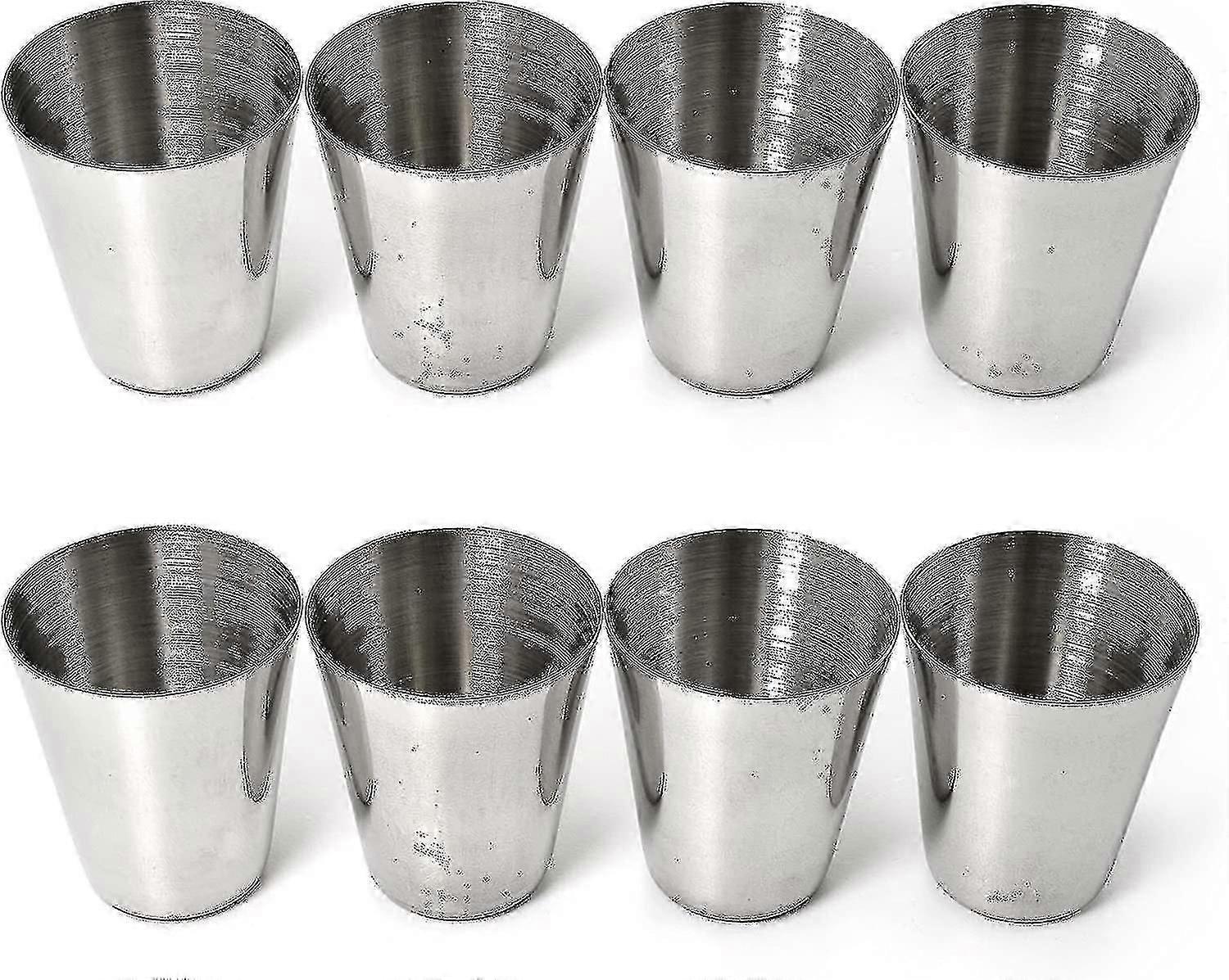 8er Schnapsgläser mit Getränkehalter, Edelstahl-Schnapsbecher, 30ml