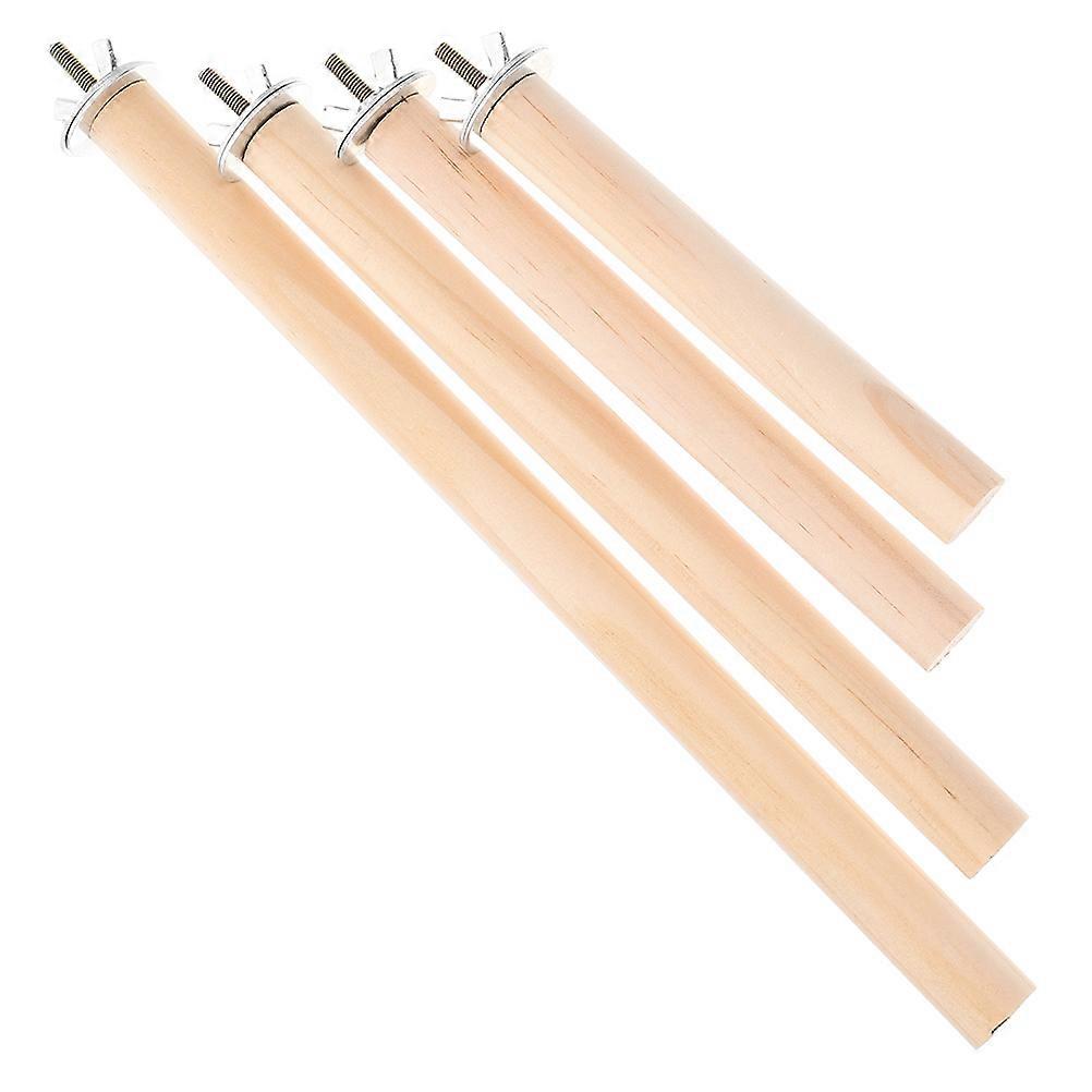 Bird Cage Accessories Wooden Bird Perch for Parrot Claw Grinding 4Pcs