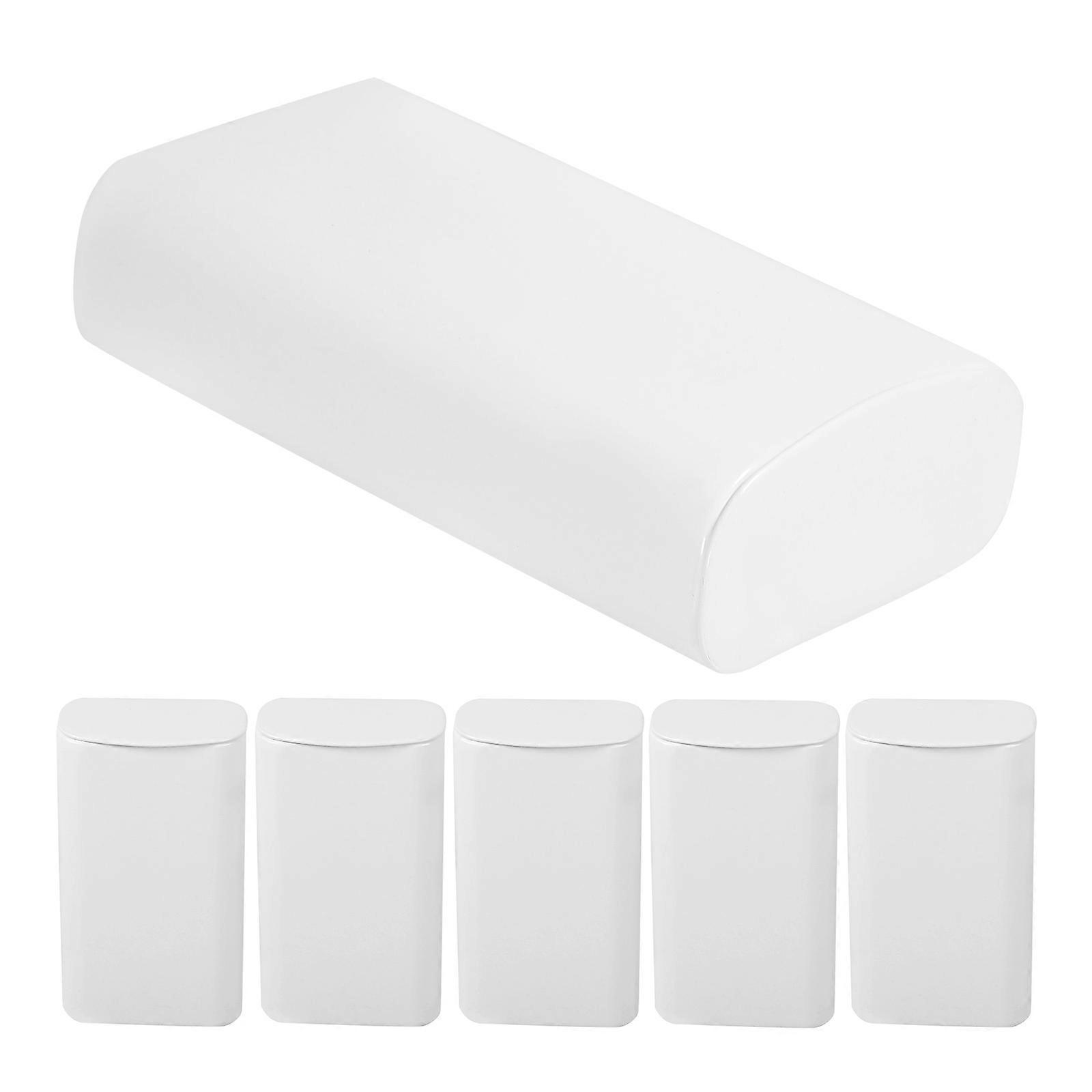 Rectangular Tinplate Box Small Tin Box for Storage 30Pcs White