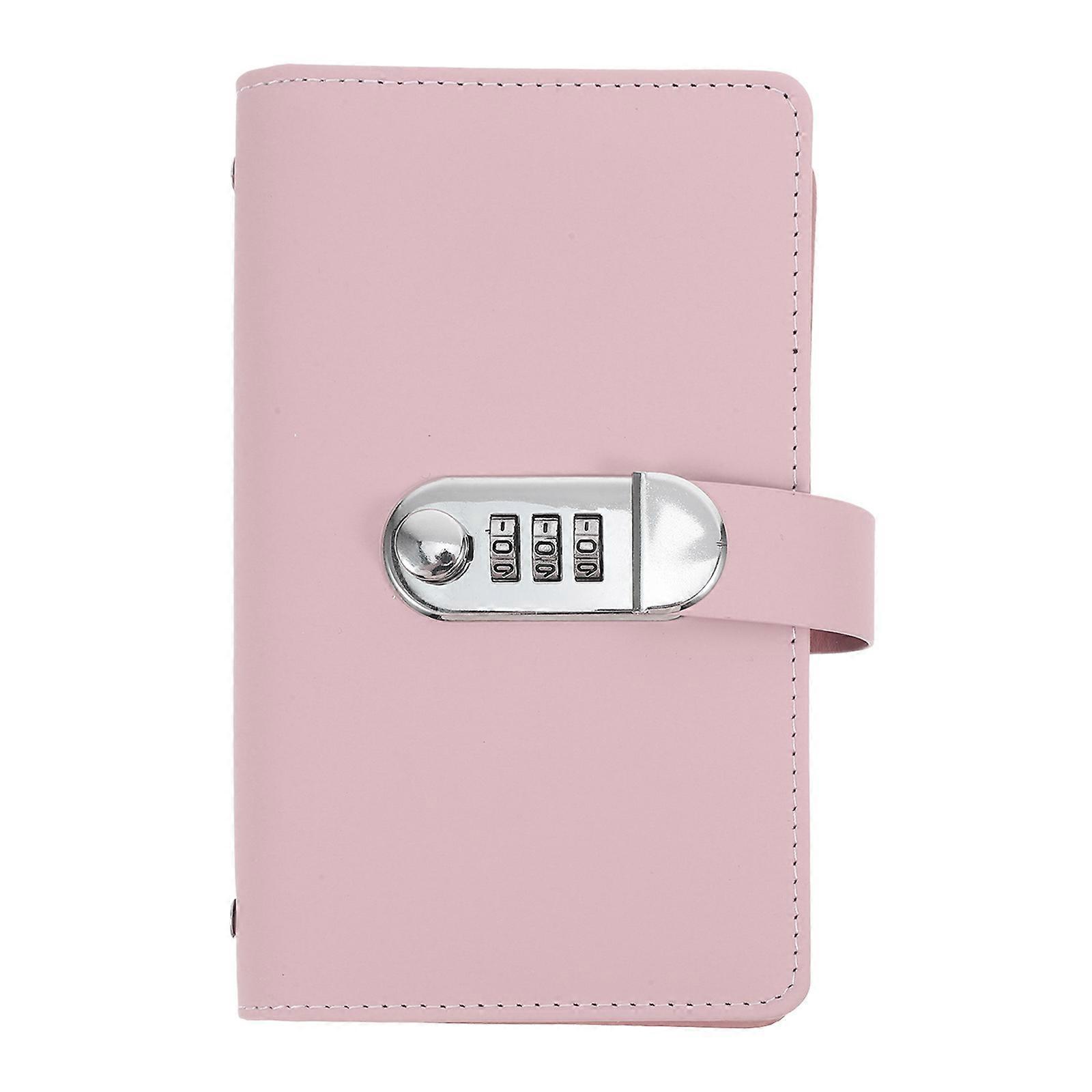 Money Saving Challenge Binder with Lock for Office with Pink Cover