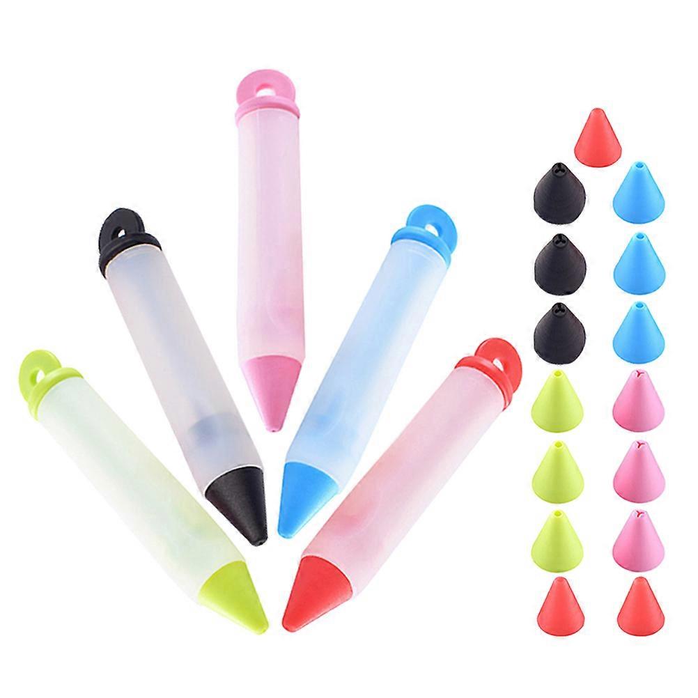 Multifunctional Silicone Chocolate Pen for Cake Decorating 5Pcs Kit