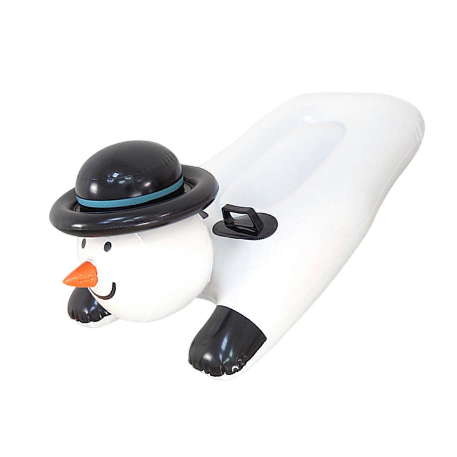 צינור שלג מתנפח עם ידיות מזחלת שלג מתקפלת חורף מזחלת שלג צעצוע מעובה צינורות סקי למזחלת חיצונית ססגוניות