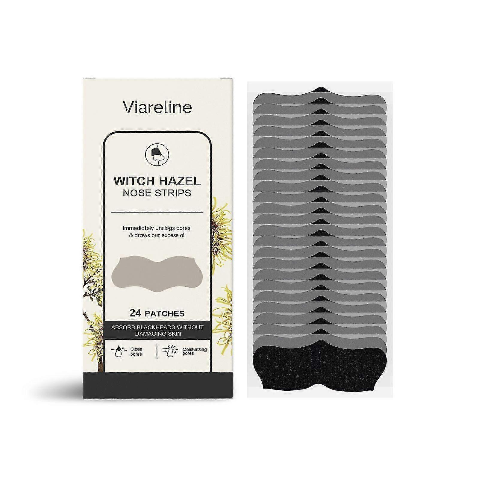 Blackhead Pore Patches - Deep Cleansing Nose Strips with Glycerin, Tea Leaf Oil & Chamomile - Remove Blackheads, Control Oil, Soothe & Moisturize - 24