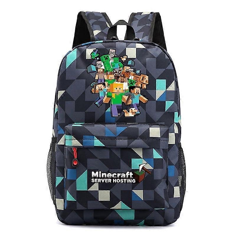 Minecraft Backpack for Students My World Creeper Large Capacity Backpack Enderman Double Shoulder Bag