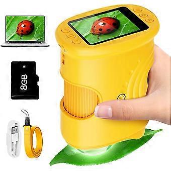 Microscopio per bambini 1000X digitale, microscopio portatile per bambini con schermo HD e video