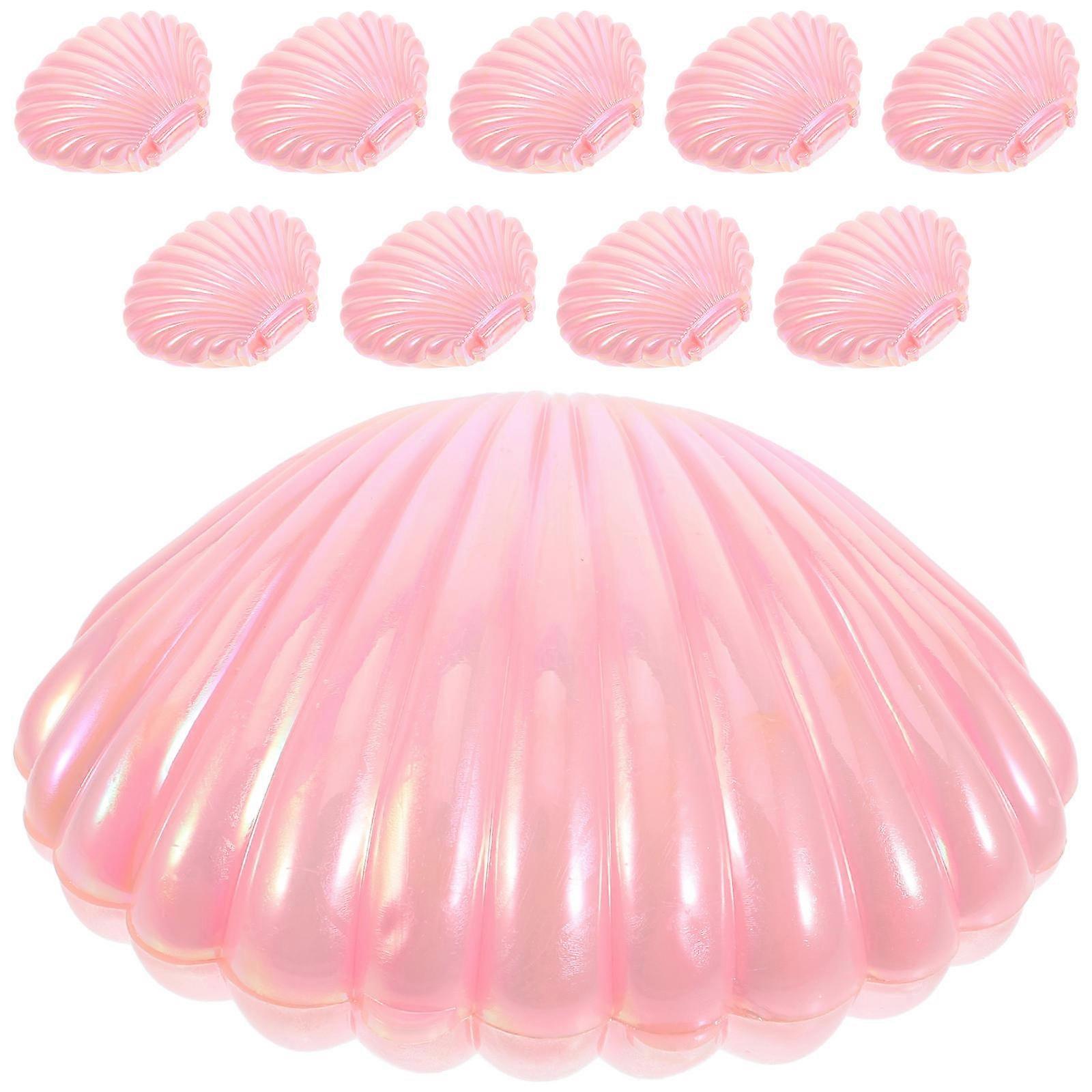 Pink Shell Shape Candy Storage Box for Wedding Favors 10Pcs