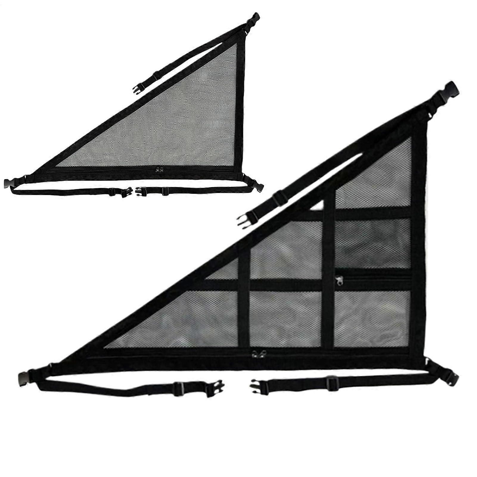 Extra Large DoubleLayer Car Roof Storage Net Organizer, Breathable Mesh, Easy Install