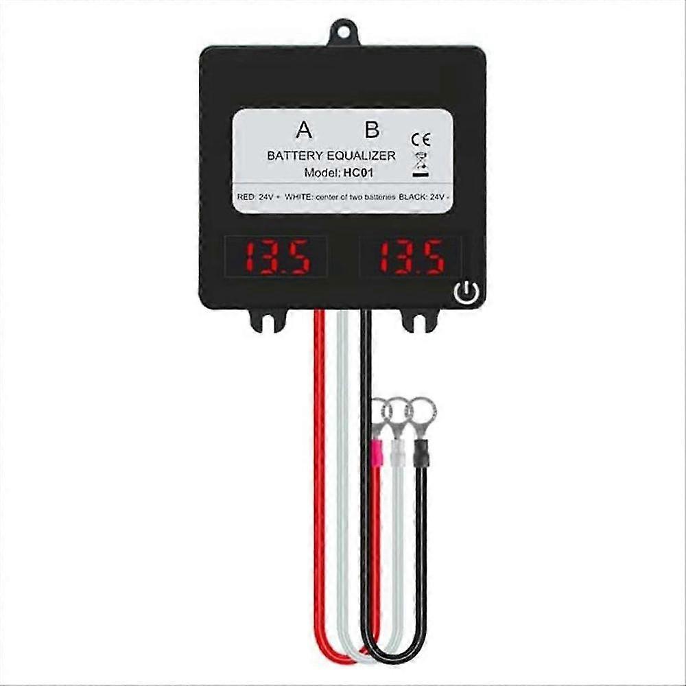 2S Active Battery Balancer with Digital Display for 12V/24V Systems