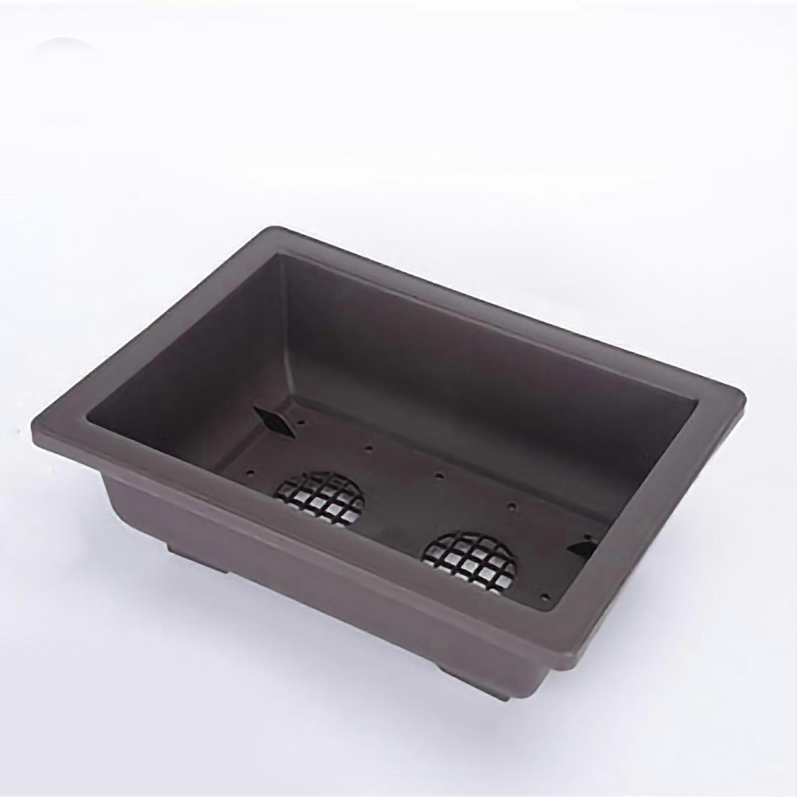 Large Plastic Window Box Planter with Drainage Tray for Windowsill Vegetables and Succulents