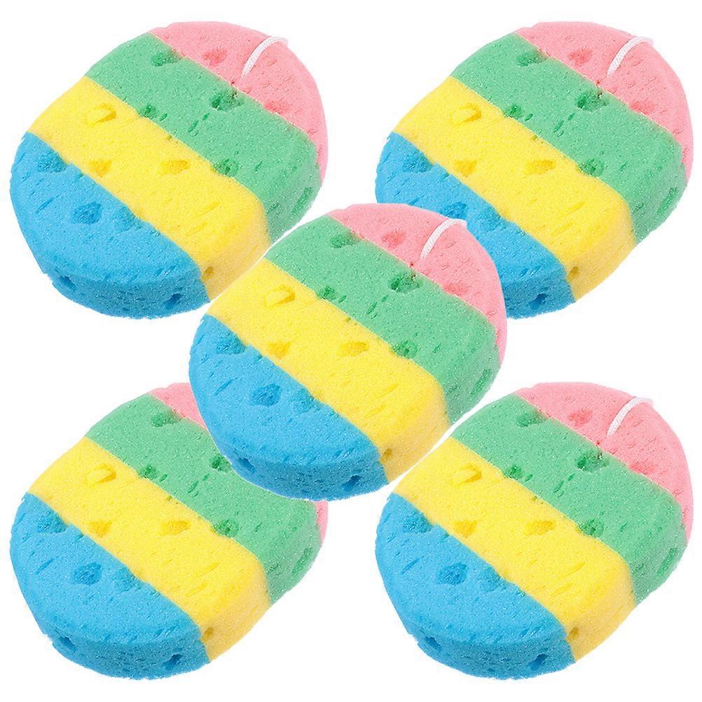Bath Sponge Body Sponge Scrubber for Shower Use 5Pcs Colorful Set