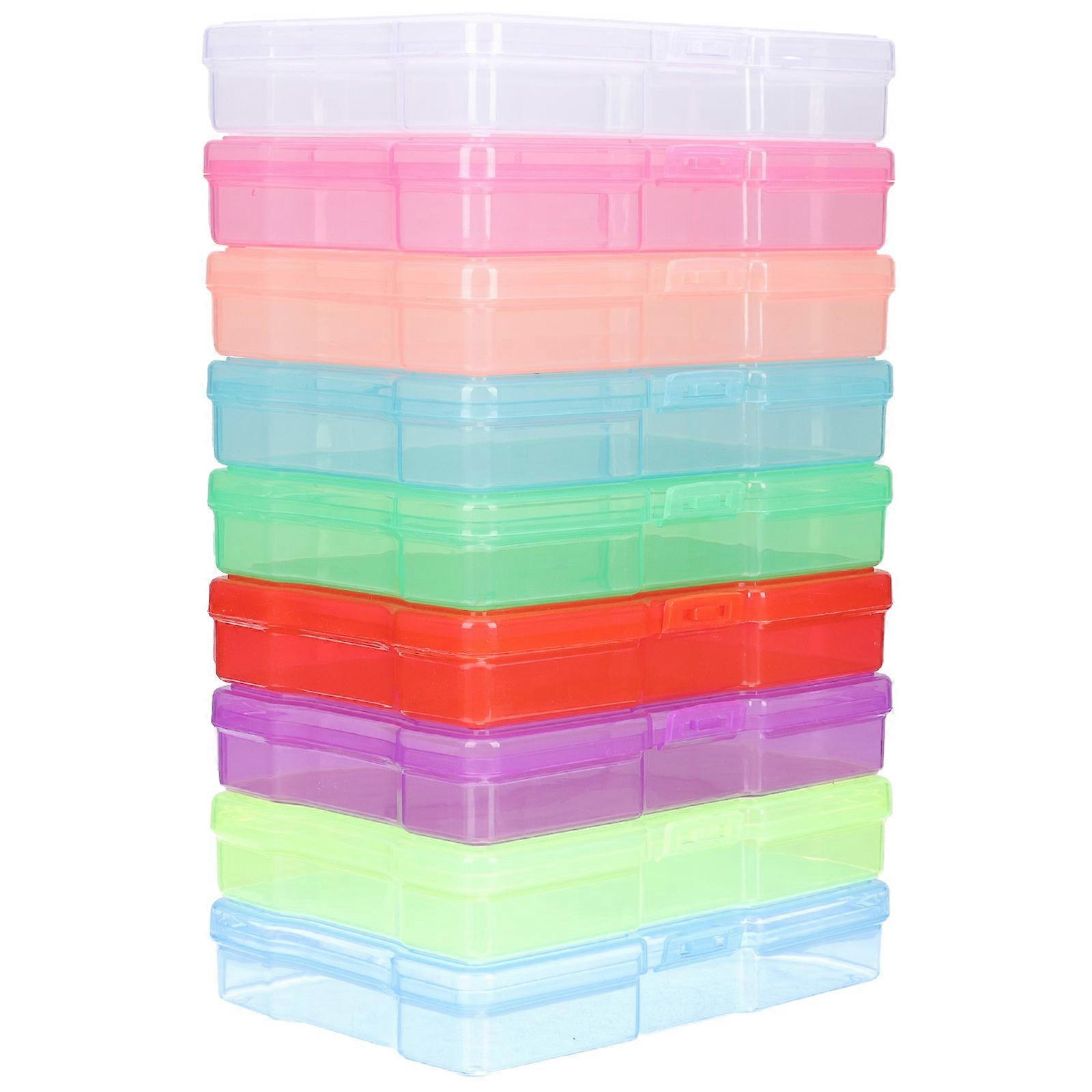Postcards Storage Boxes Plastic for Photos Organizing 12Pcs Set