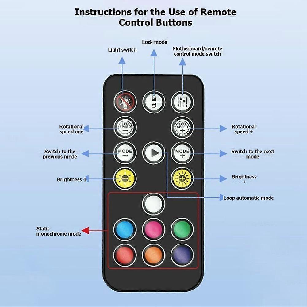 ARGB Controller to SATA RGB Remote Mini Controller Adapter RGB Remote Controller for PC Fan Cooling Fan Light Strip