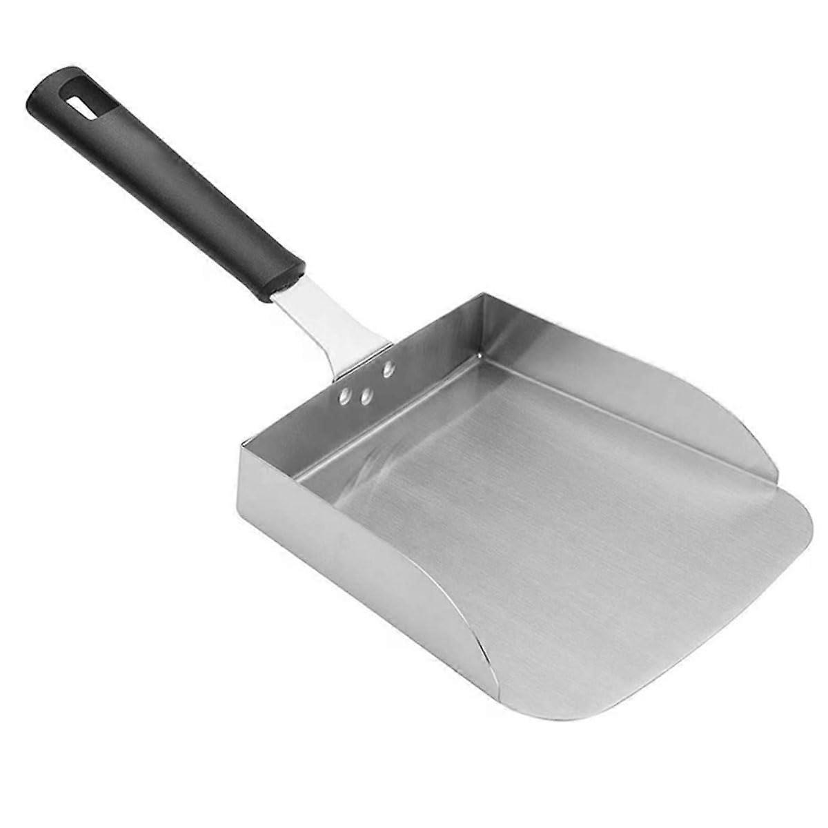 Large Stainless Steel Griddle Spatula with ExtraWide Blade and Ergonomic Removable Handle for BBQ