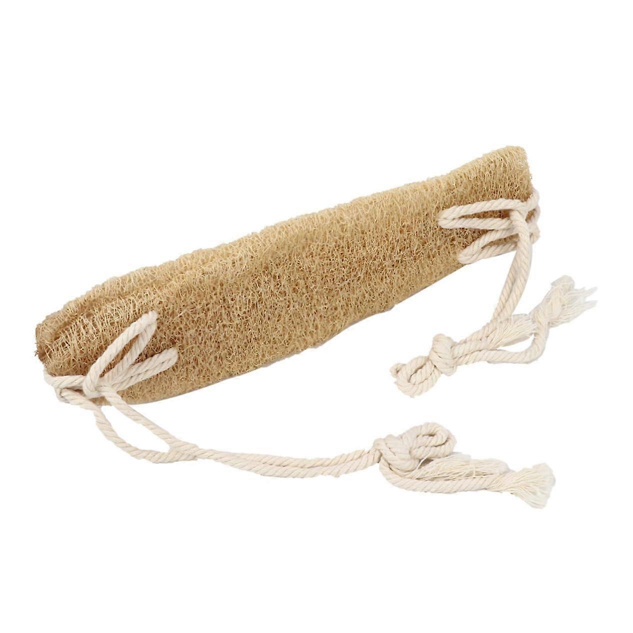 Natural Loofah Back Scrubber for Shower, Exfoliating Bath Strap with Comfortable Grip and Quick Drying Design
