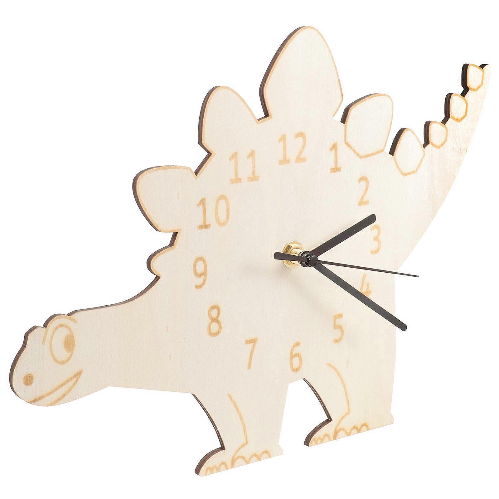 Room Clock Dinosaur Shaped Mechanical Clock for Timing 4Pcs Set Beige