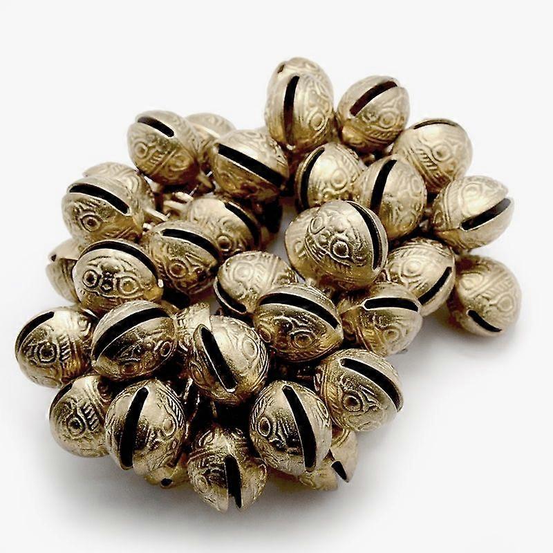 Brass Bell Pendants Round with Random Pattern Raw(Unplated) 13x11x8mm Hole: 1mm