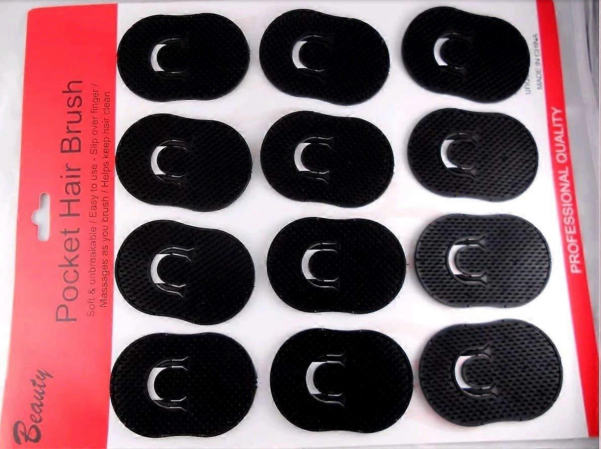 60 Pcs Black Folding Ring Makeup Applicator Brushes with Soft Round Tip for Precise Control