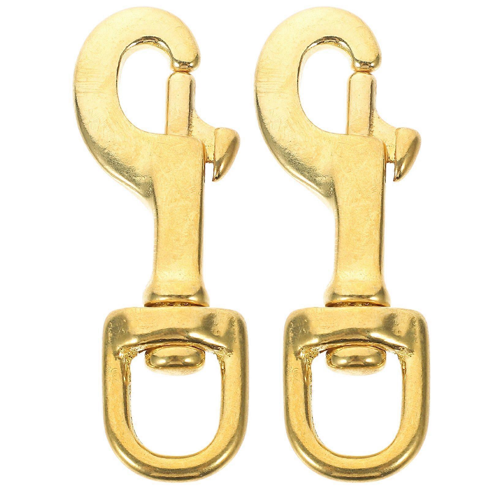 2pcs Brass Swivel Snap Hooks Flag Pole Belt Rope Trigger Attachment Clips