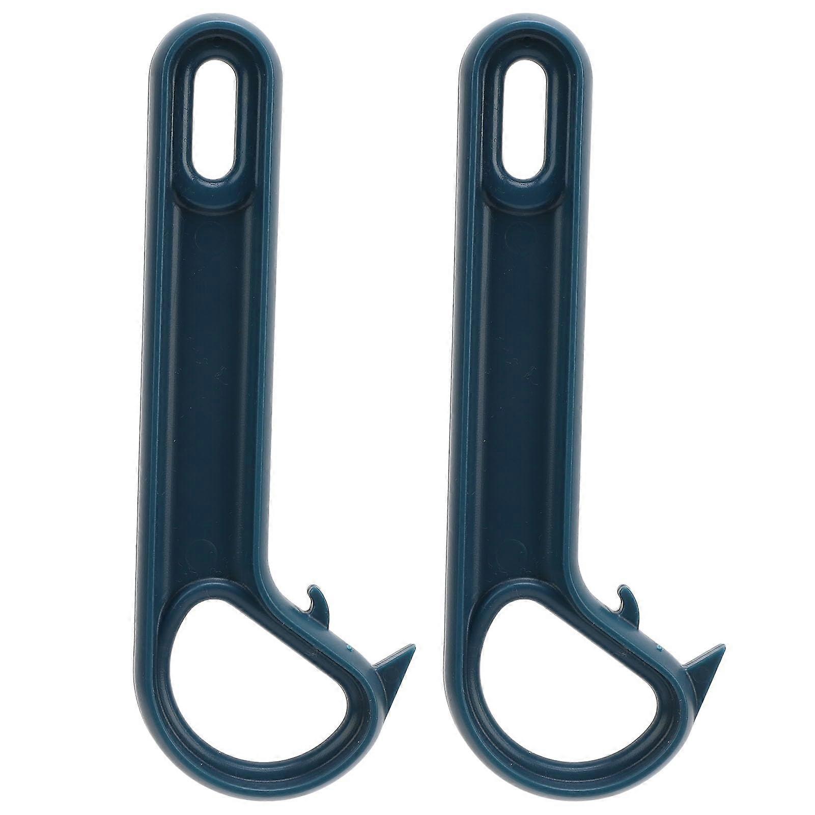 2pcs Ring Pull Can Opener Easy Open Tin Opener for Elderly and Weak Hands Ergonomic Blue