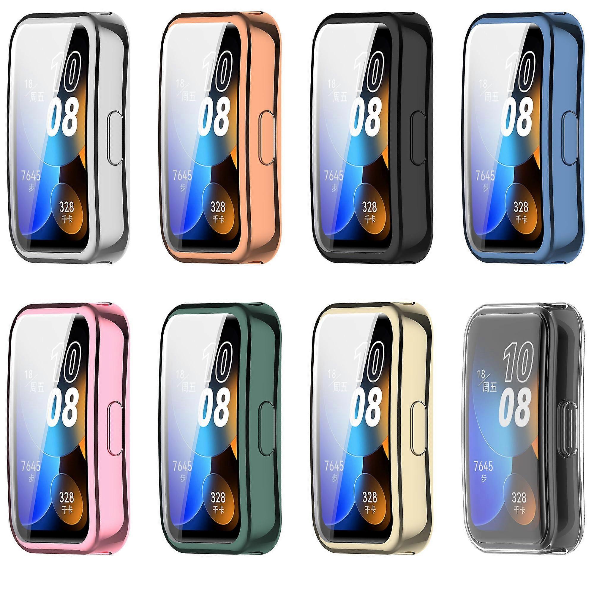 Screen Protector Case TPU Full Coverage ImpactAbsorbing Slim Bumper 8 Pack for Huawei Band