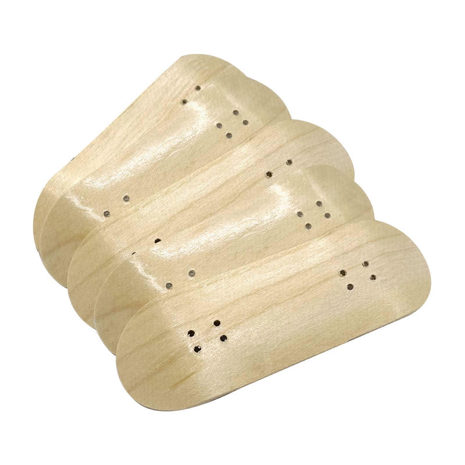 10Pcs Maple Wooden Fingerboard Decks for Tricks Durable Construction Smooth Finish Replacement Set