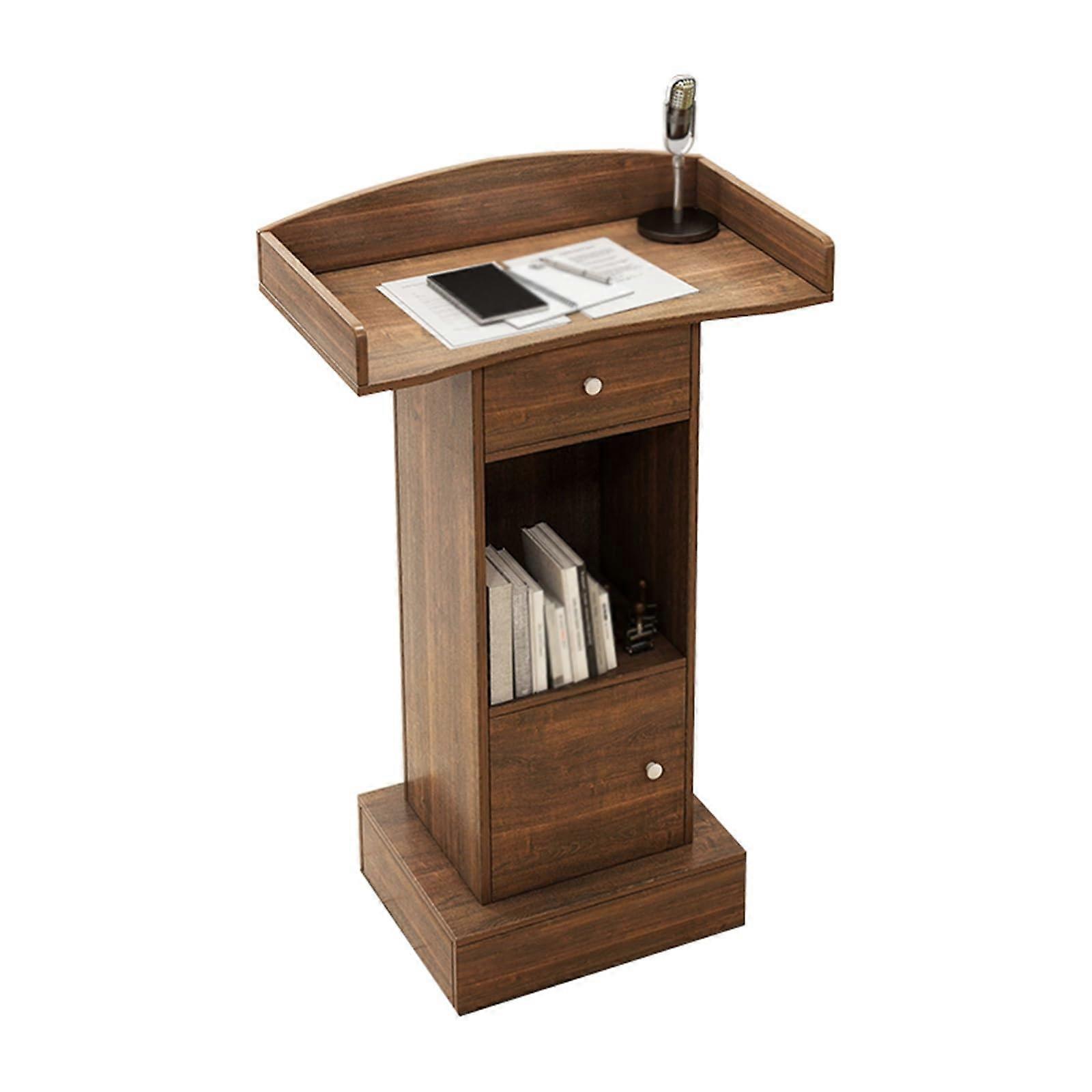 Oak Reception Desk with Lockable Drawer for Retail Checkout and Office Clinics