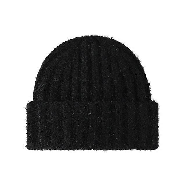 Women's Large Head Circumference Glossy Knitted Hat