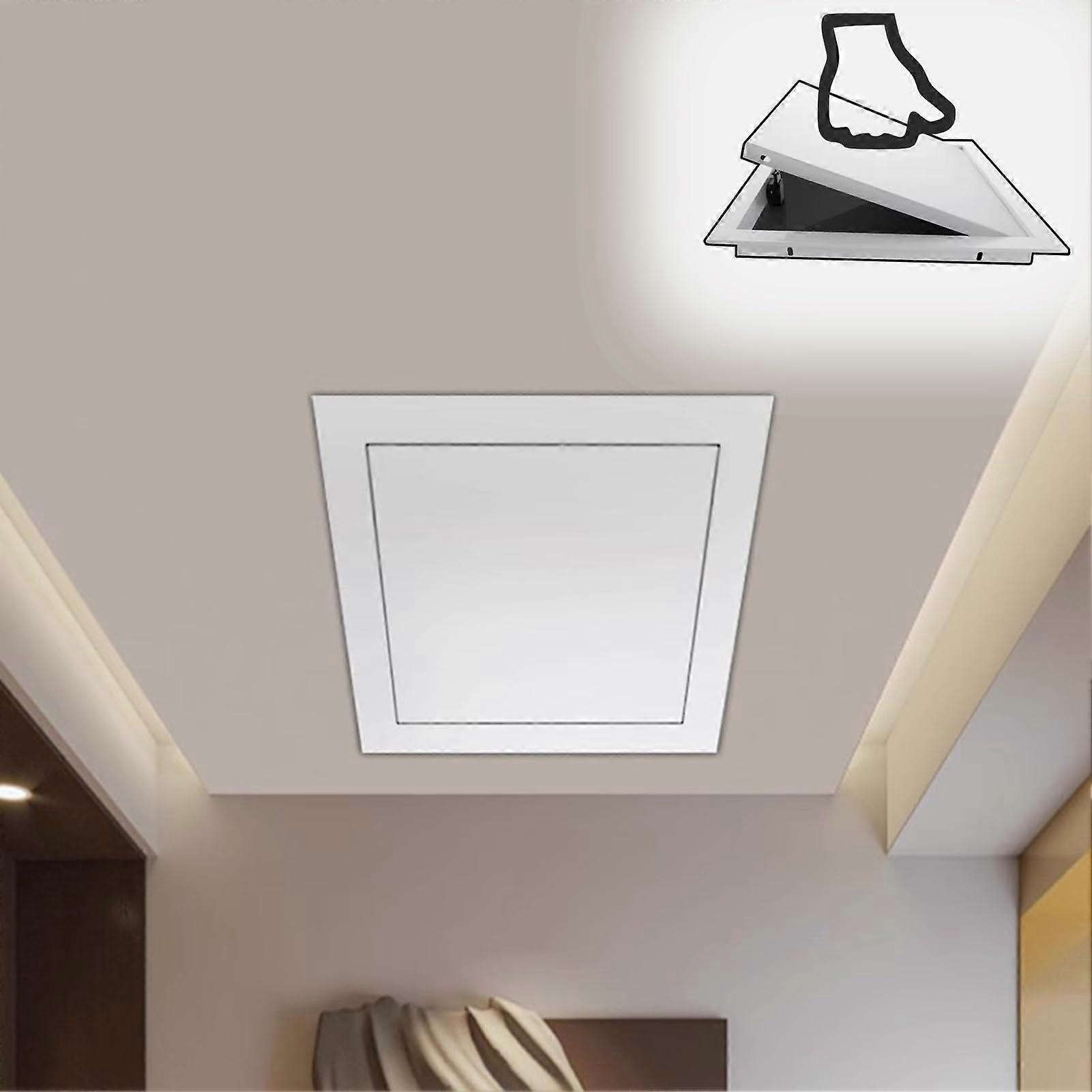 Concealed Flush Attic Access Hatch Panel, Push Click Aluminium Inspection Hatch for Wall Ceiling Plumbing Electrical, 550x900mm