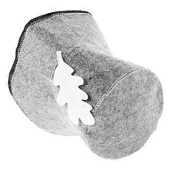 Felt Sauna Hat for Men and Women Grey Cap with Heat Protection and Moisture Absorption for Spa